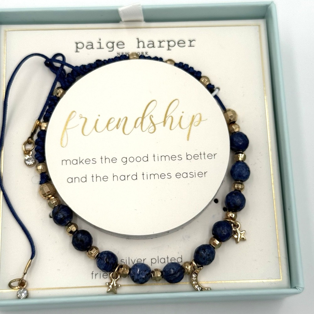Paige Harper New York Friendship Star and Moon Charm Bracelet - New In Box - Picture 3 of 8